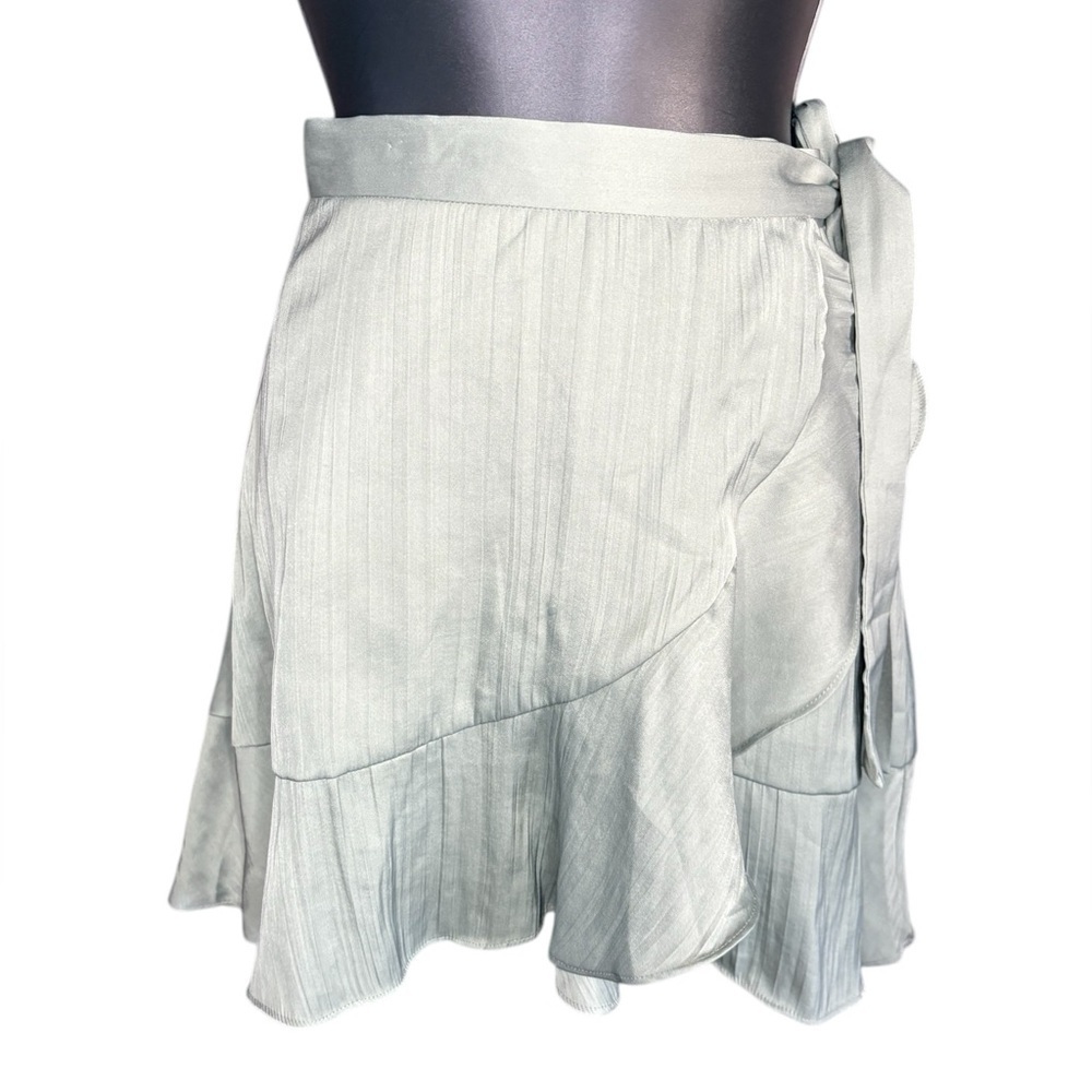 Maeve Anthropologie Ruffle Mini Skirt Moss Green Size XXS preloved - Picture 7 of 13